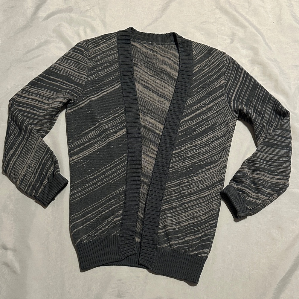 MCQ Alexander McQueen Drape Open Front Cardigan 100% Virgin Wool Sz S